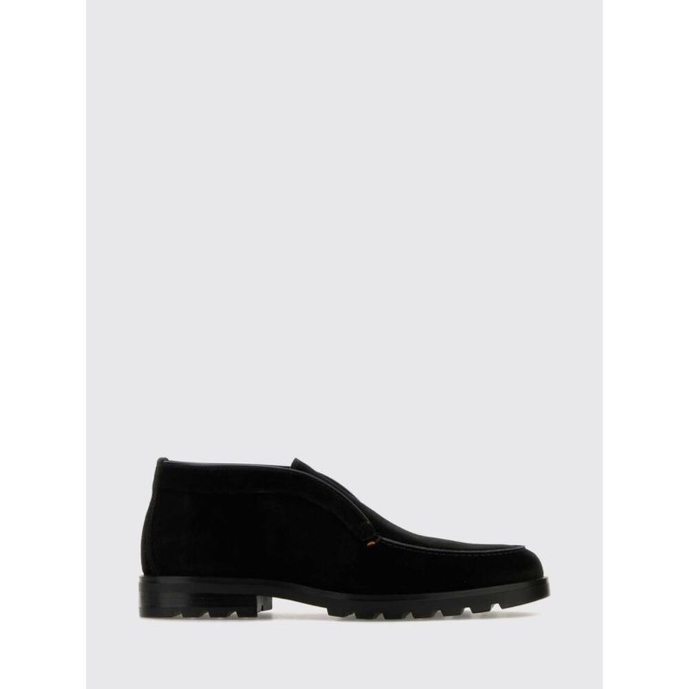 Santoni Men Suede Chukka Ankle Boots Santoni With Raised Apron Toe